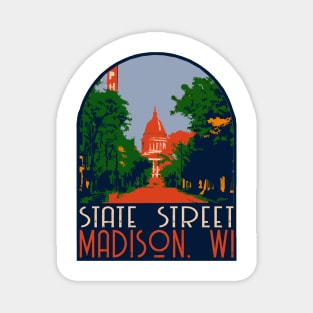 State Street Madison Decal Magnet