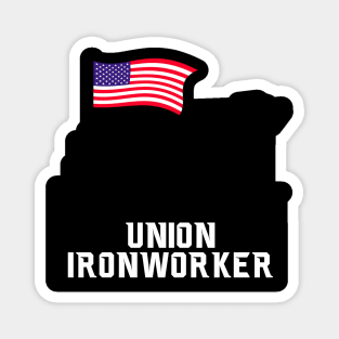 Hanging And Banging Union Iron Worker Magnet