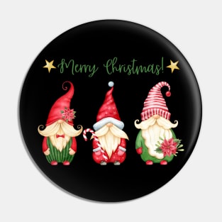 Gnomie Merry Christmas Pin