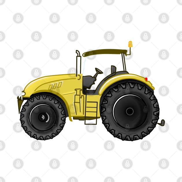 Yellow tractor by Aurealis