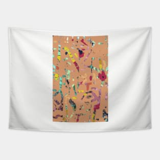 Coral Reef, Hawaiian surf fiber art and digital abstract Tapestry