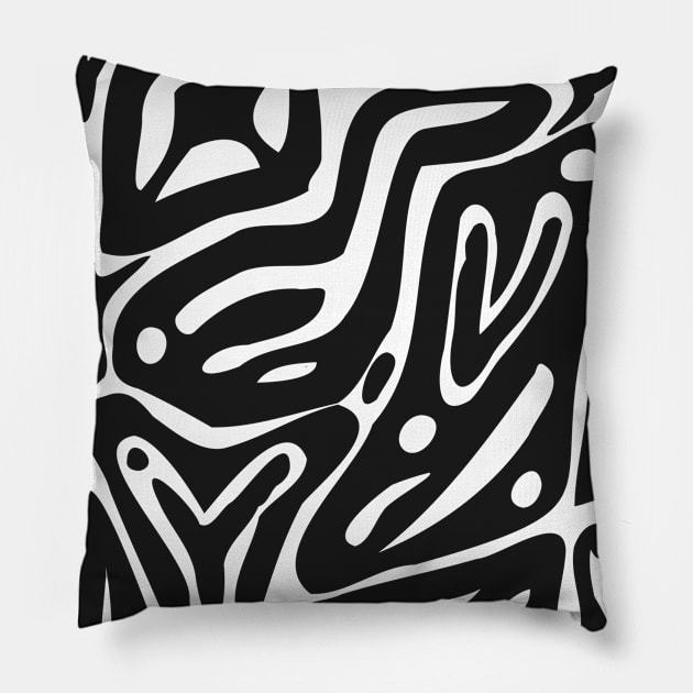 Abstract madness - riddle Pillow by Y.K.