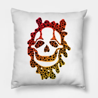 Toxic Skull (Red & Orange) Pillow