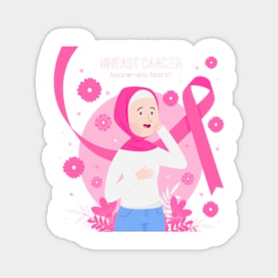 In October We Wear Pink Breast Cancer Awareness Survivor Magnet