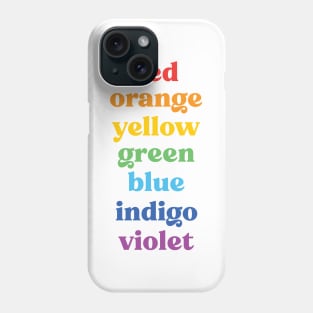 Pride Rainbow Colors Words Retro 70s Style Phone Case