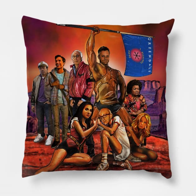 Community Vacation Pillow by Elizachadwickart 