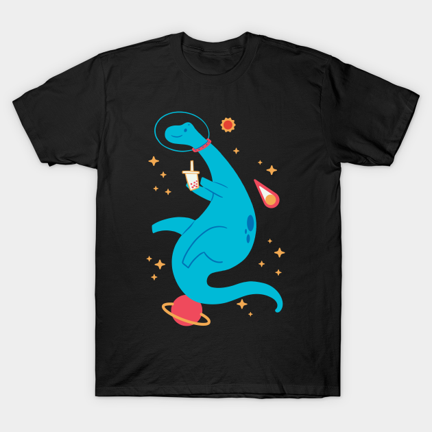 Discover Space Dinosaur Boba Lover - Dinosaur Boba - T-Shirt