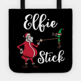 Funny Elf Pun Selfie Stick Santa Claus Christmas Meme Gift Tote