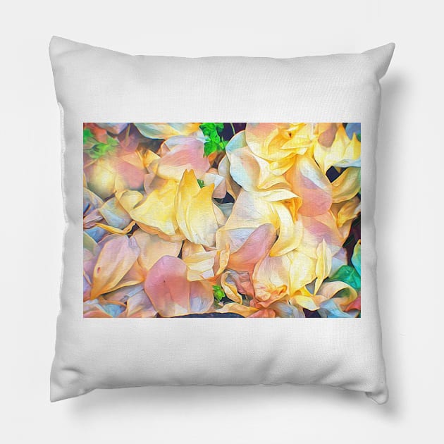 Rose Petals Pillow by EileenMcVey