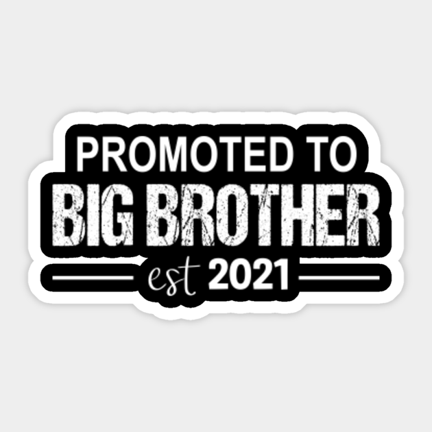 Promoted To Big Brother 2021 Promoted To Big Brother 2021 Sticker Teepublic