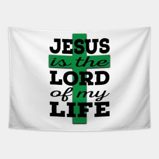 Jesus is Lord (black and green) Tapestry