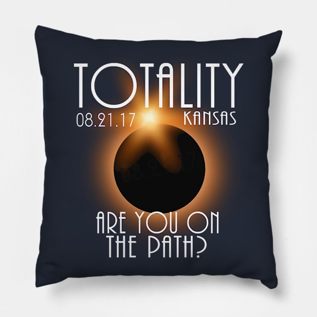 Total Eclipse Shirt - Totality KANSAS Tshirt, USA Total Solar Eclipse T-Shirt August 21 2017 Eclipse T-Shirt T-Shirt Pillow by BlueTshirtCo