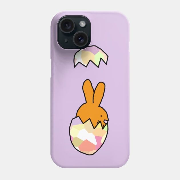 Cute Bunny popping out of Funny Easter Egg Phone Case by ellenhenryart