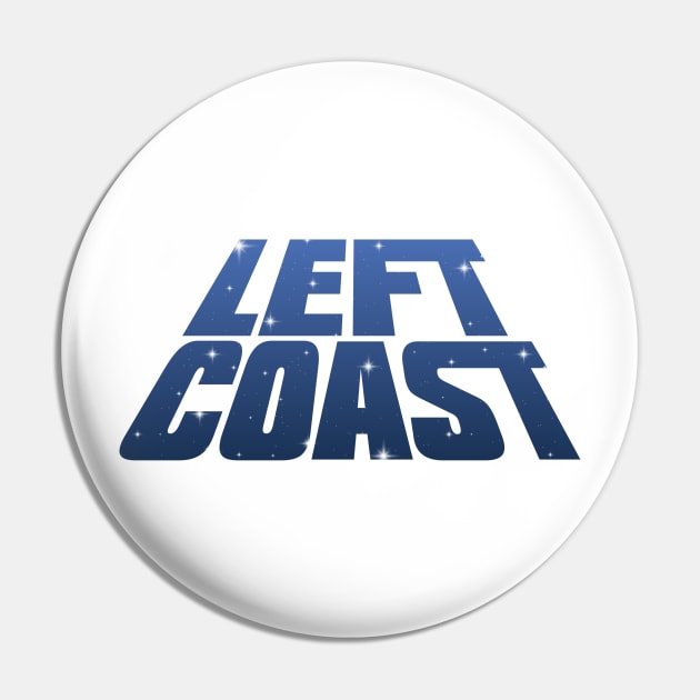 Left Coast in Space Pin by LeftCoast Graphics