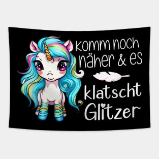 Komm noch näher & es klatscht Glitzer Tapestry