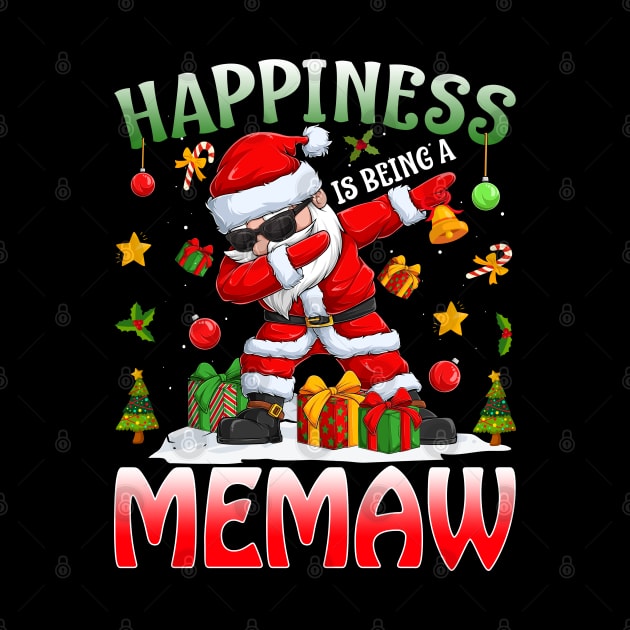 Happiness Is Being A Memaw Santa Christmas by intelus