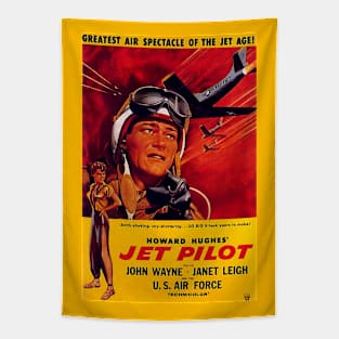 Classic John Wayne Movie Poster - Jet Pilot Tapestry