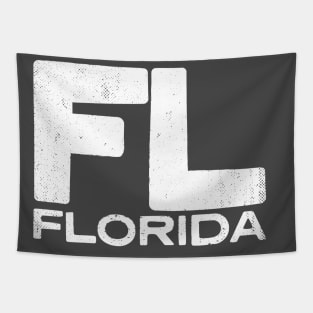 FL Florida State Vintage Typography Tapestry