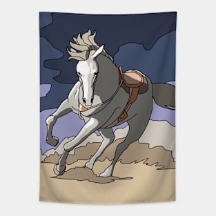 Allegro the Riding Horse Galloping Ahead Tapestry