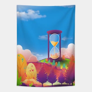 Hourglass and nature Tapestry