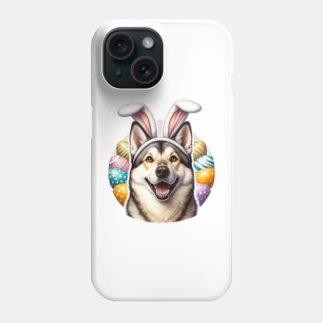 Czechoslovakian Vlcak Enjoys Easter with Bunny Ears Phone Case by ArtRUs