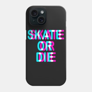 SKATE OR DIE - TRIPPY 3D SKATING Phone Case