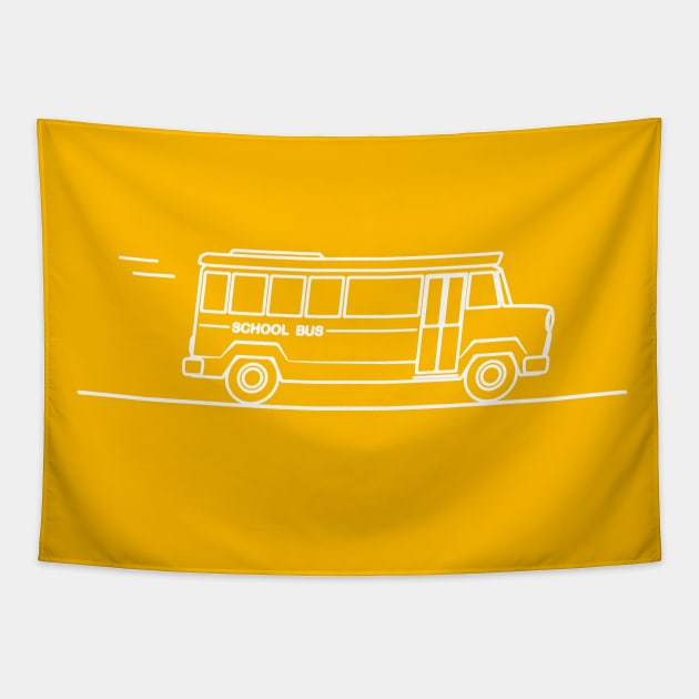 Short School Bus Design for a Skoolie Owner Tapestry by MasliankaStepan