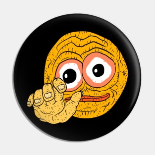 Thinking emoji meme (small) Pin for Sale by Clean Woods