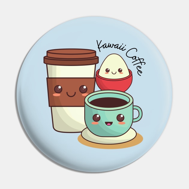 Kawaii Coffee Pin by Creativity Haven