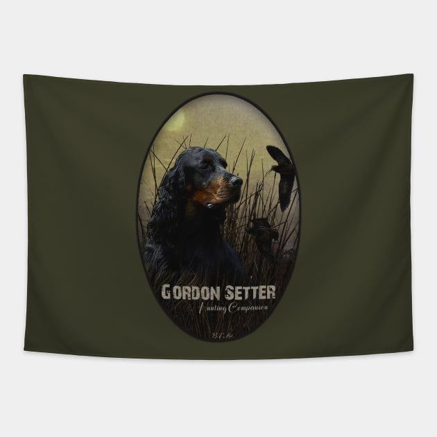 Gordon Setter Tapestry by German Wirehaired Pointer 