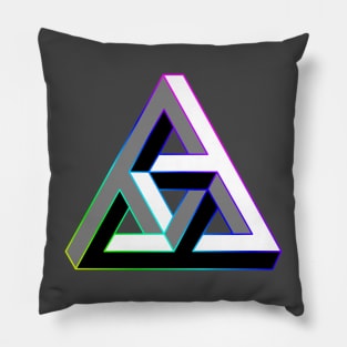 Even more impossible triangle with gradient edge color Pillow