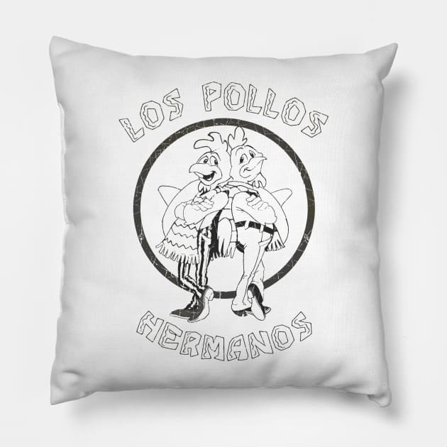 Los Pollos Crack vintage Pillow by Hat_ers
