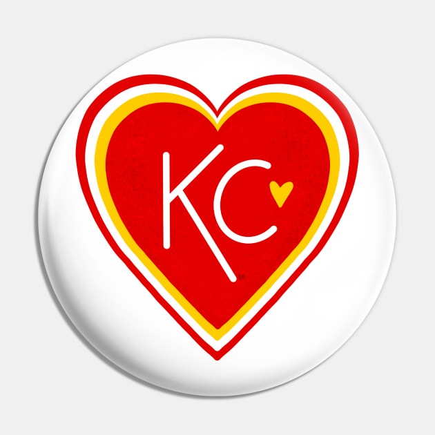 KC Love Red & Yellow Pin by RuthMCreative