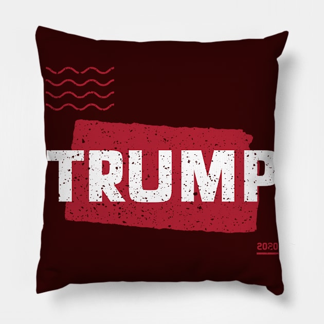 Trump North Dakota 2020 - Red Wave, Red State Pillow by Family Heritage Gifts