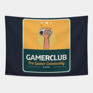 Gamer Club(B) Cool Retro Design Gift for Gamers Tapestry