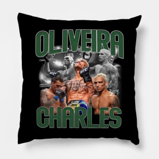 Charles Oliveira Vintage 90s Style Pillow