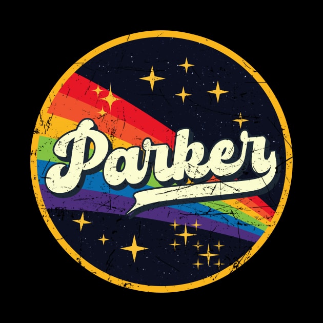 Parker // Rainbow In Space Vintage Grunge-Style by LMW Art