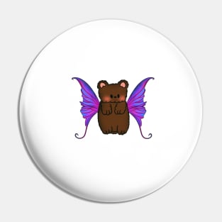 Fairy Bear Purple/Pink Wings Pin