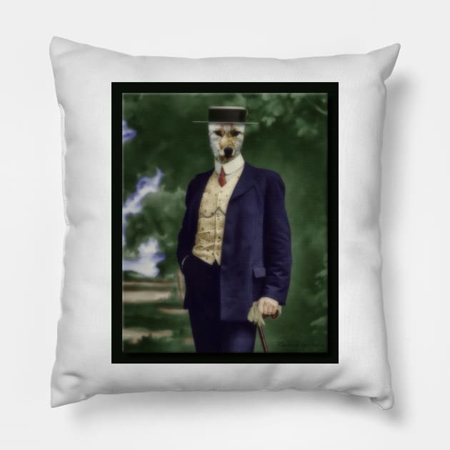 The Gentleman Mr. Wiley Pillow by rgerhard