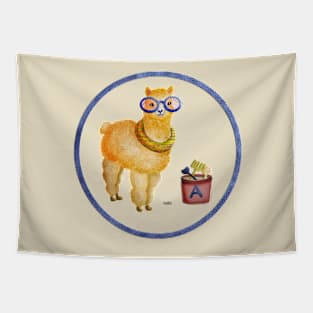 Llama going for a swim Tapestry