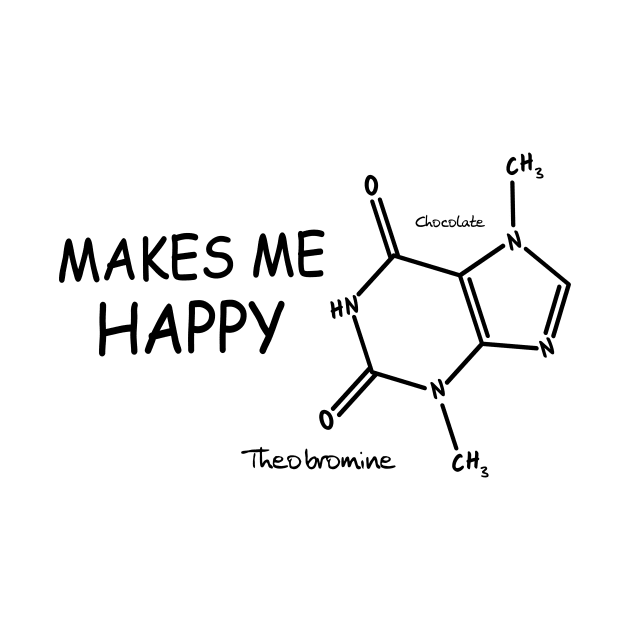 Theobromine Makes me Happy by Polyart