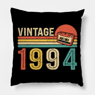 Vintage 1994 30th Birthday Classic Cassette Tape Pillow