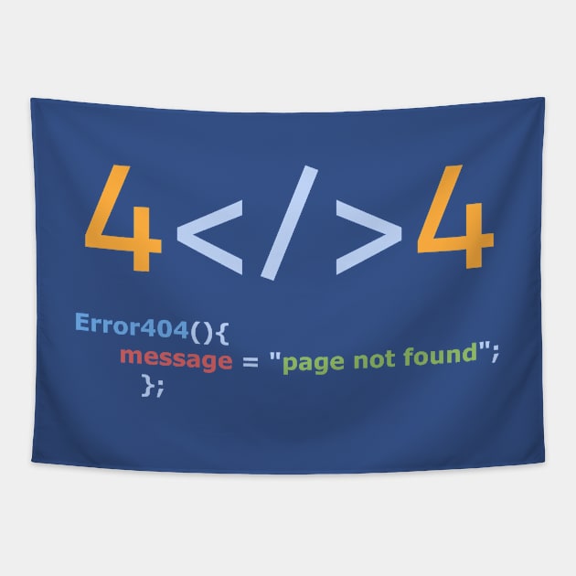 Erorr 404 blue page Tapestry by Prossori