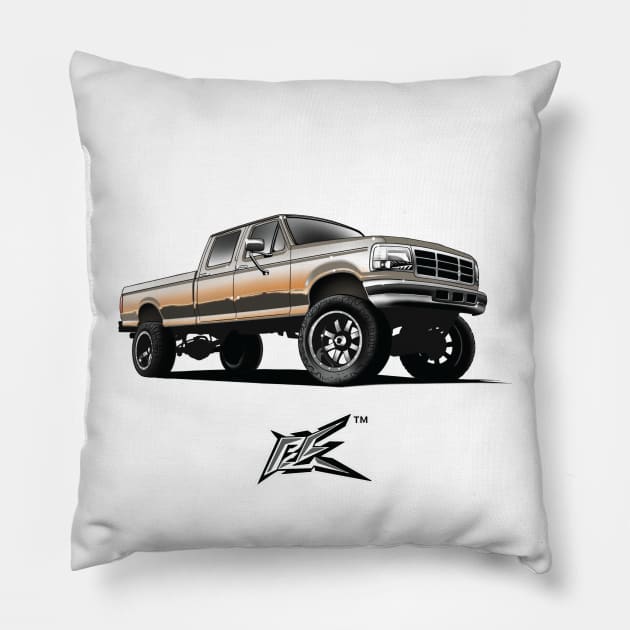 ford f250 pickup dual color Pillow by naquash