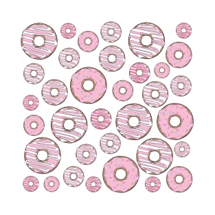 Pattern Of Donuts, Pink Donuts, Sprinkles T-Shirt