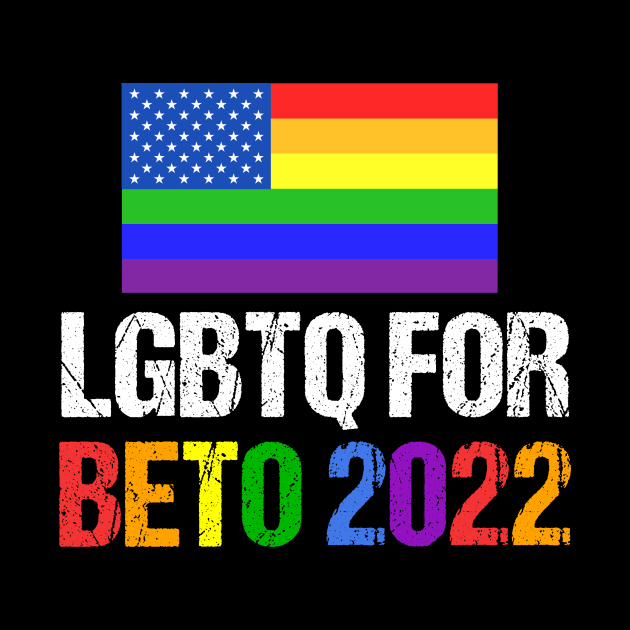 LGBTQ for Beto 2022 Rainbow Flag by epiclovedesigns