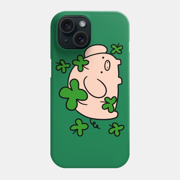 Lucky Clover Pig Phone Case by saradaboru