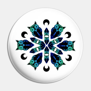 Winter Owl Mandala Pin