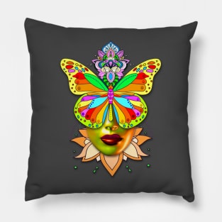 Creative Mandala Butterfly Woman Face 3 Pillow