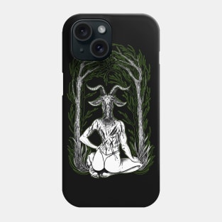 The Witching Hour Pagan Gothic Ritual Marijuana Green Phone Case